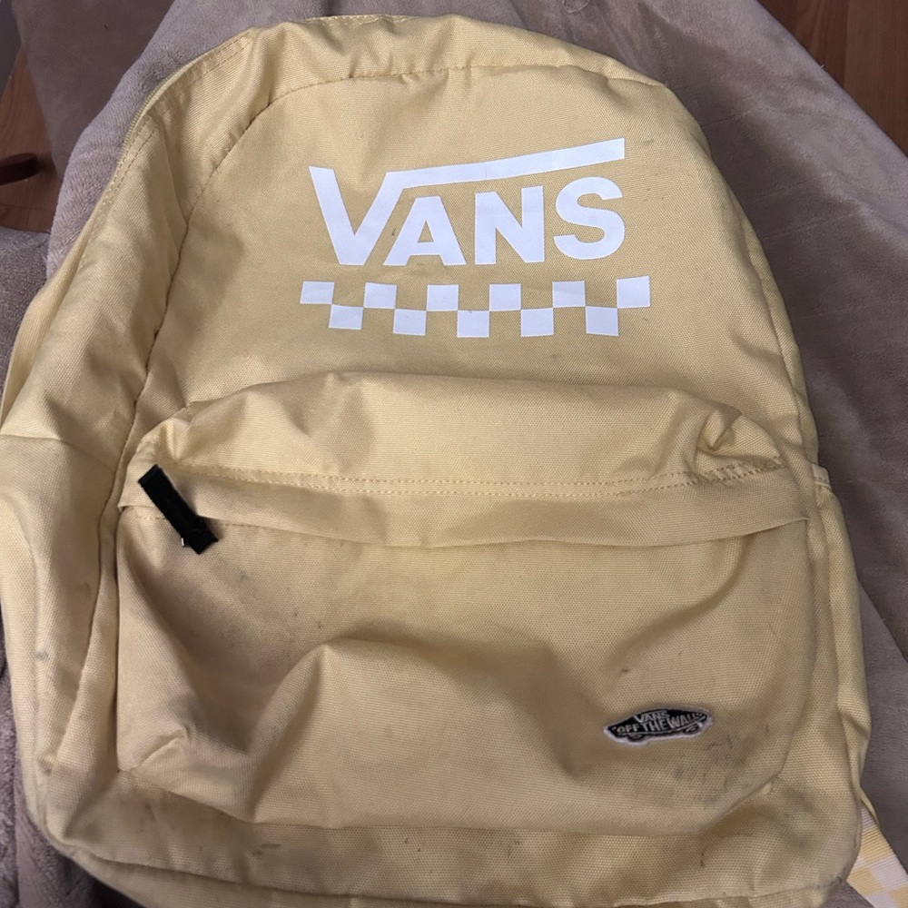 Vans Yellow Checkerboard Logo Backpack